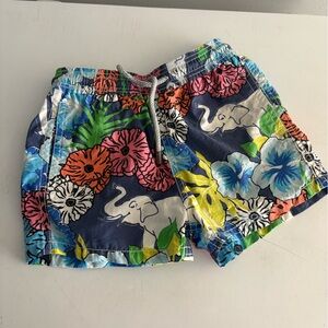 Vilebrequin Boys Swim Trunks elephant and flowers print size 6A